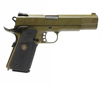 Страйкбольный пистолет WE Colt M1911А1 M.E.U. OD WE-E008A-OD фото, описание